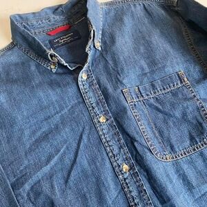Levi's Signature blue denim button-up shirt men's‎ size XL